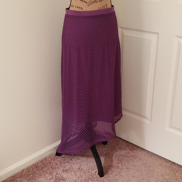 ☀️LIZ LANGE Asymetrical Skirt | Purple - Picture 3 of 8